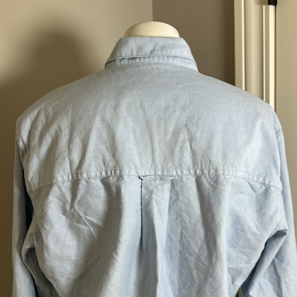 AMI Paris BUTTON DOWN AMI DE COEUR SHIRT Light Blue Unisex Sz 38 US 6 NEW - Picture 8 of 16